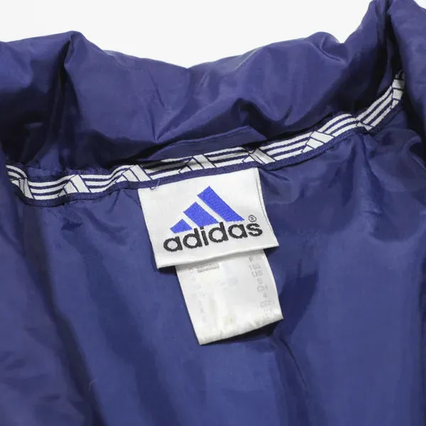 ADIDAS Insulated Puffer Coat Blue 90s Colourblock Mens S