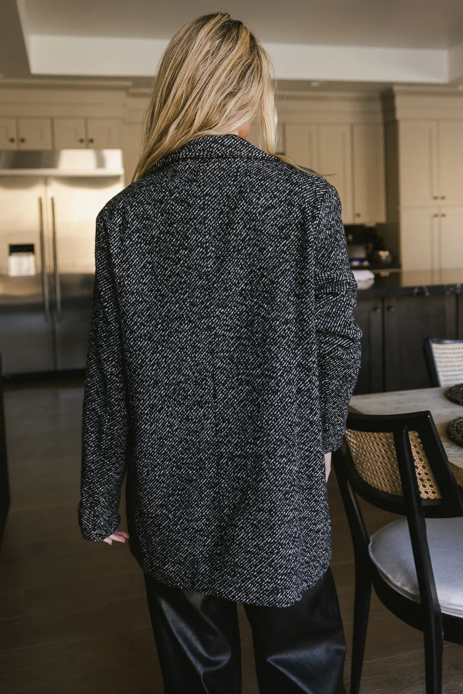 Ava Wool Blend Jacket in Black - FINAL SALE