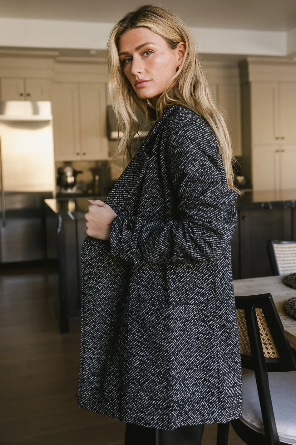 Ava Wool Blend Jacket in Black - FINAL SALE