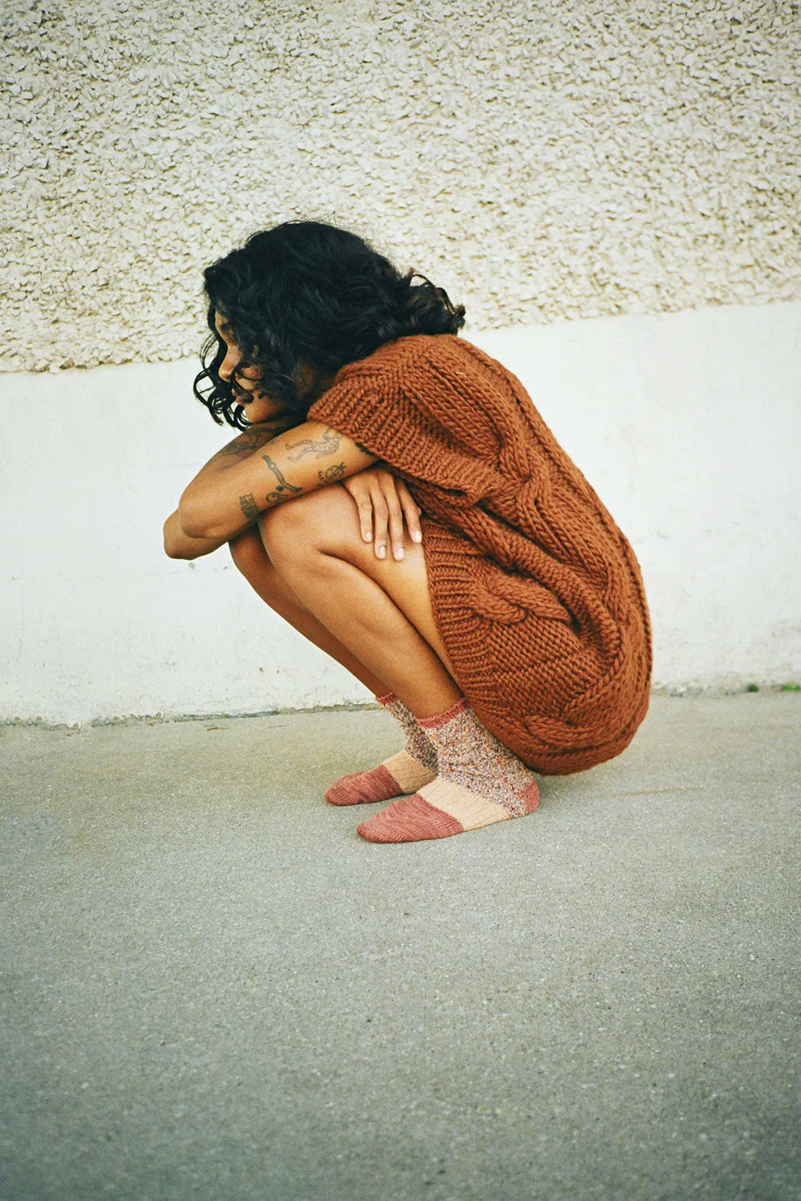 Brown V-Neck Vest