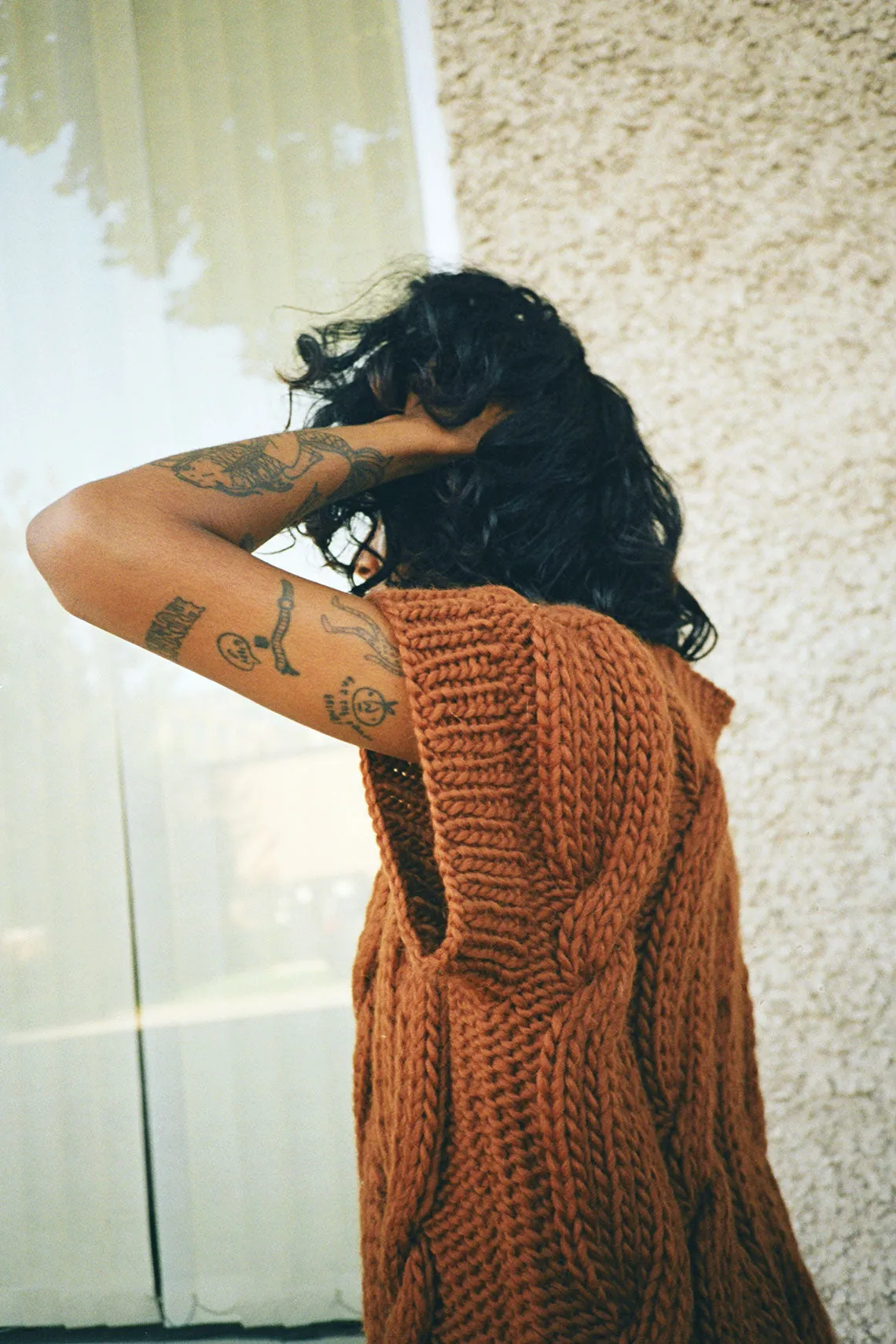 Brown V-Neck Vest
