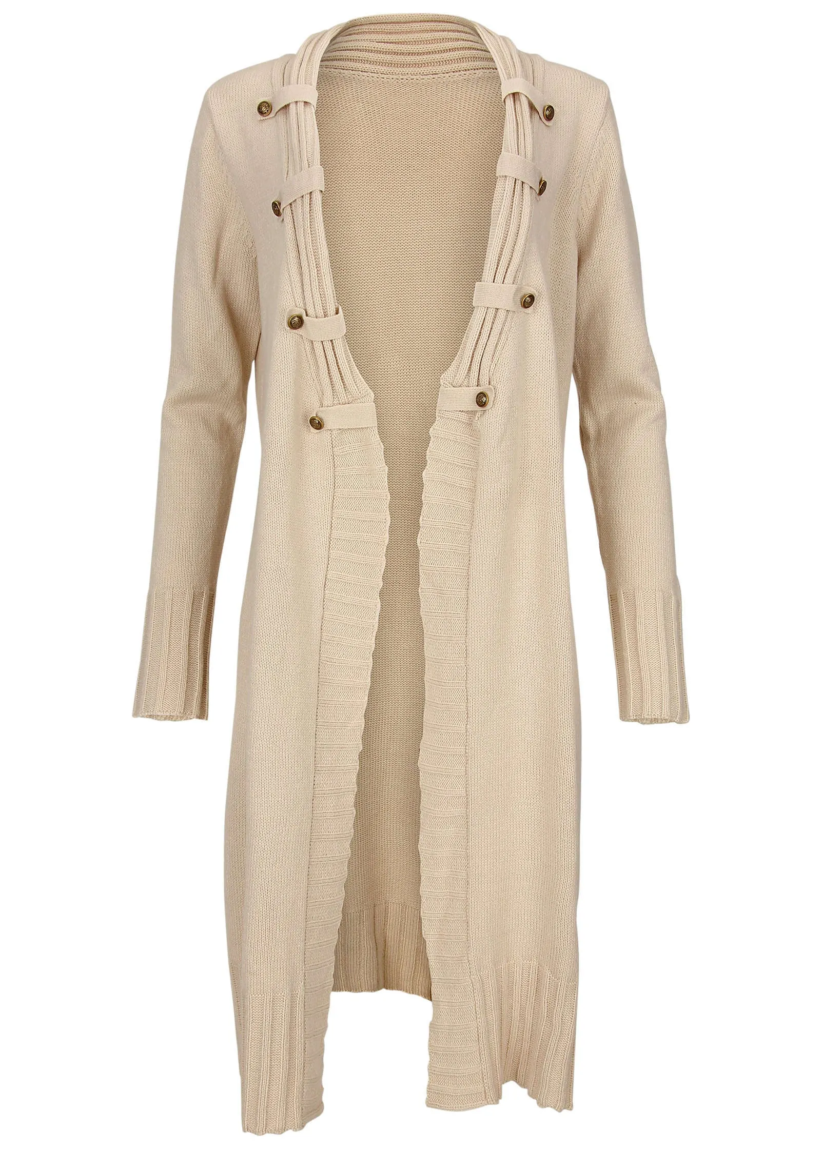Button Detail Duster  - Oatmeal
