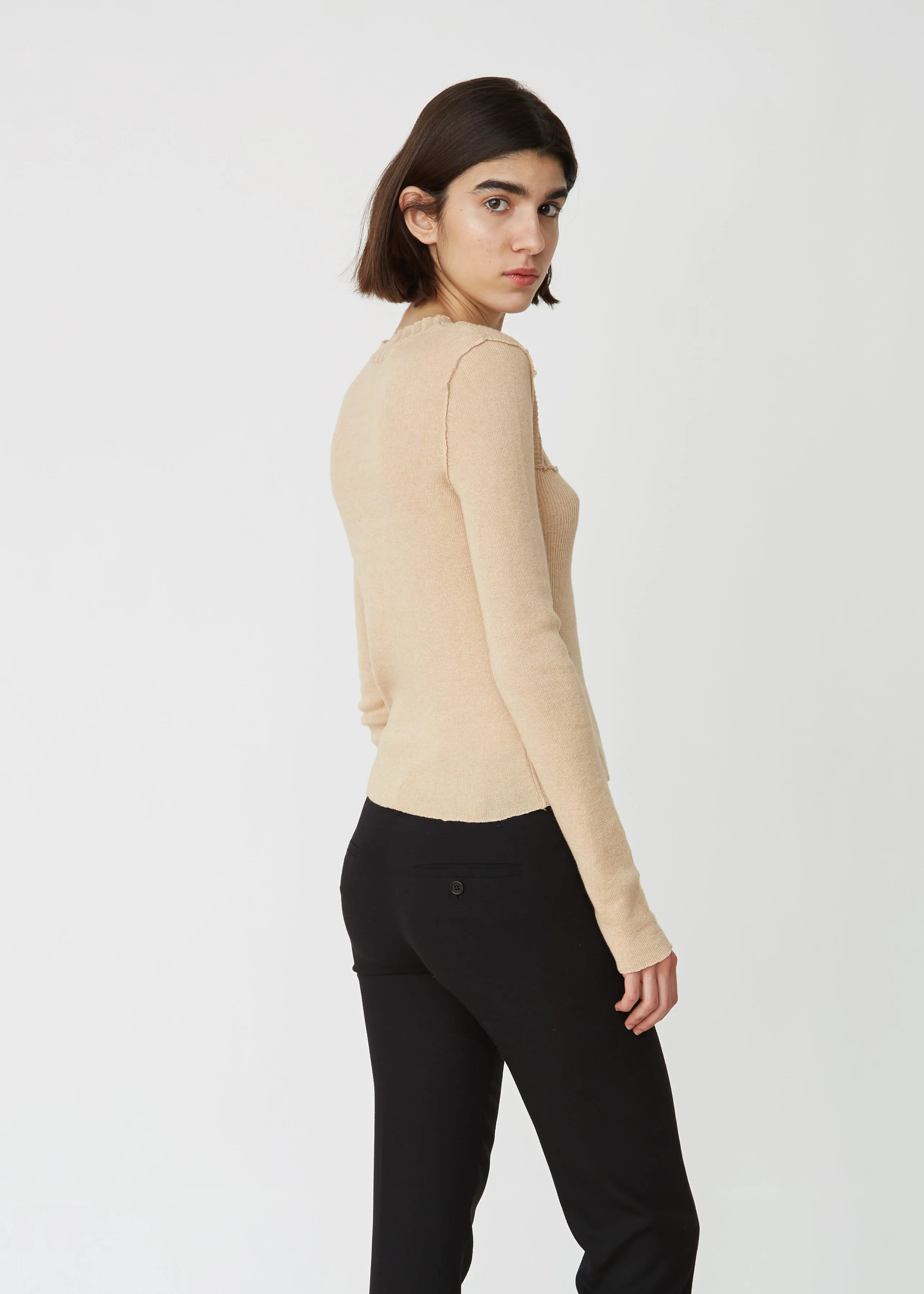 Cotton Cashmere Crewneck Sweater