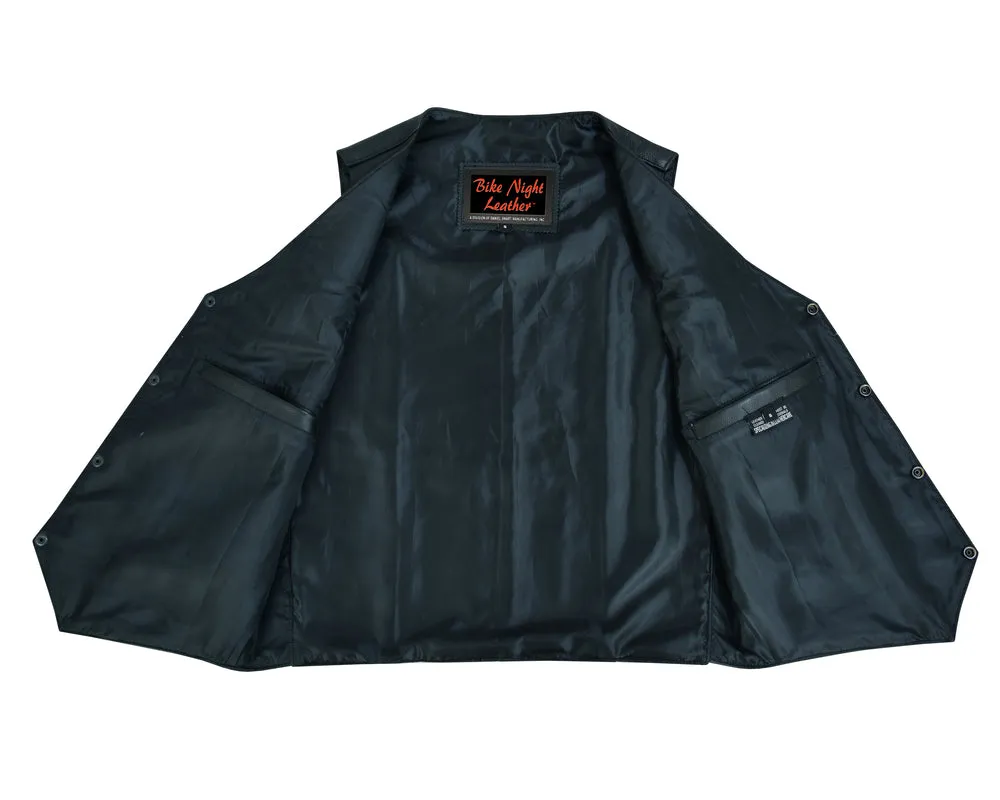DS104 Men's Plain Side Economy Bike Night Vest
