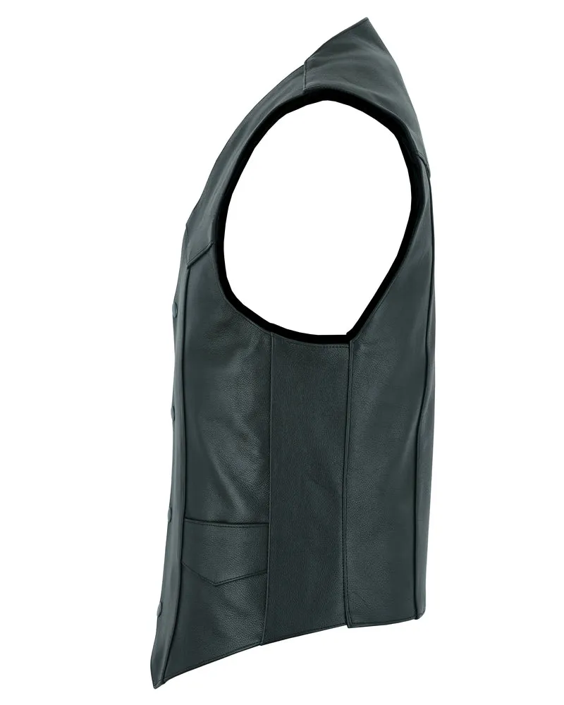 DS104 Men's Plain Side Economy Bike Night Vest
