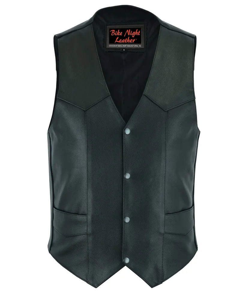DS104 Men's Plain Side Economy Bike Night Vest