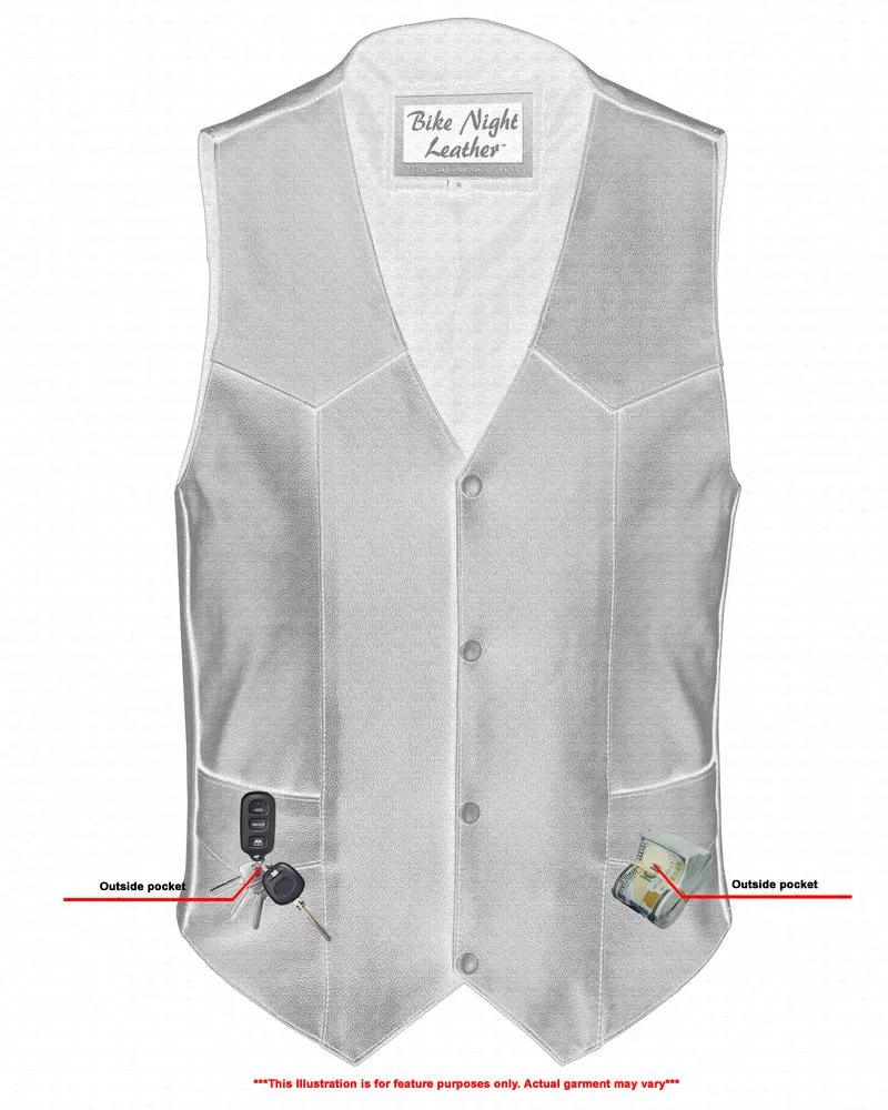 DS104 Men's Plain Side Economy Bike Night Vest