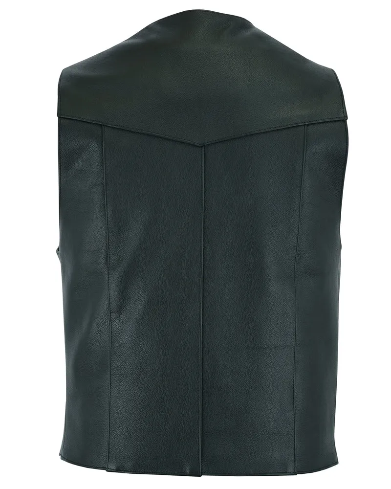DS104 Men's Plain Side Economy Bike Night Vest