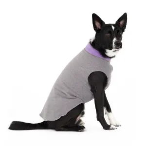 Duluth Fleece Reversible Pullover Dog Coat Charcoal/Lavender