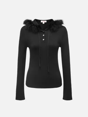 EP YAYING Slim Fit Pure Wool Knitted Sweater