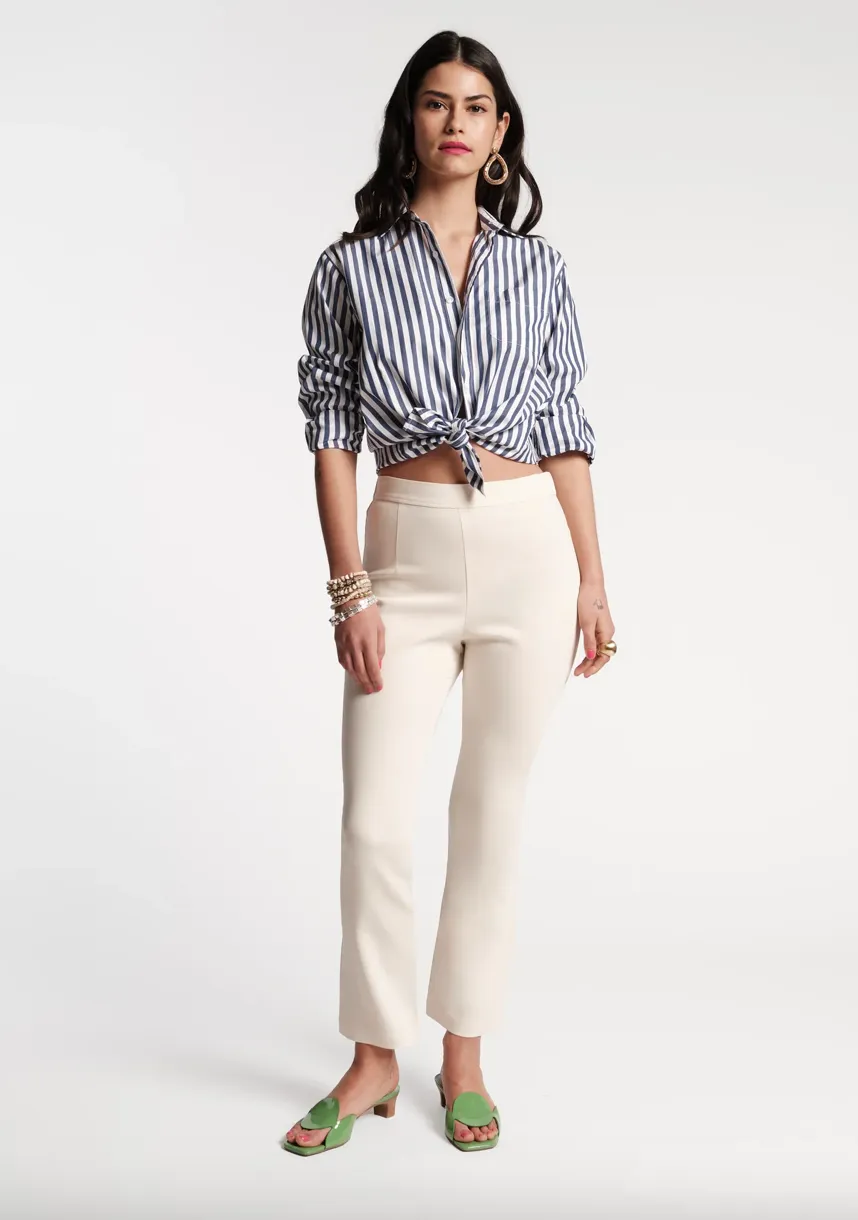 Frances Valentine Stripe Shirt Navy/White