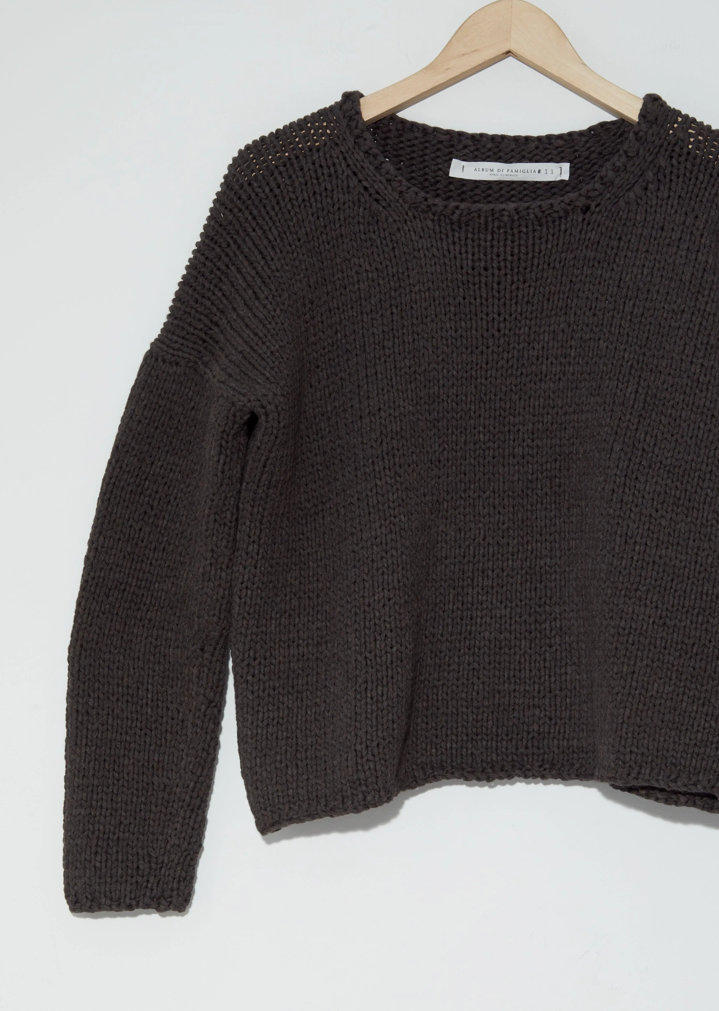 Hand Knit Pullover — Bark