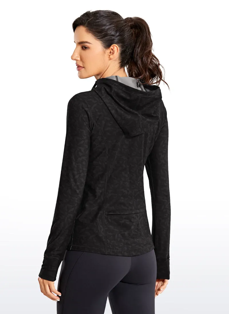 Light Fleece Brushed Full Zip Hoodies