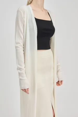 MIC maxi cardigan (White)