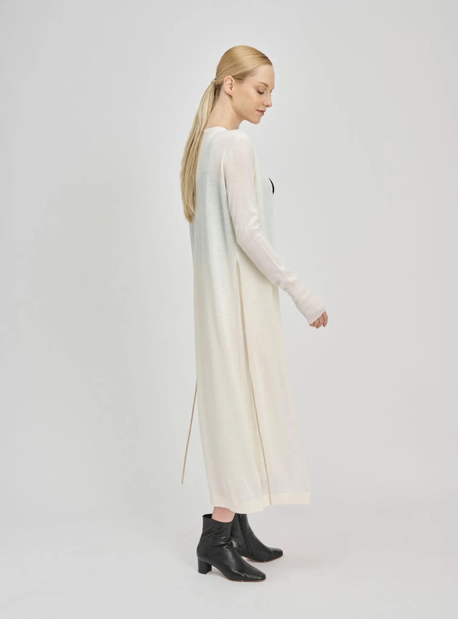 MIC maxi cardigan (White)