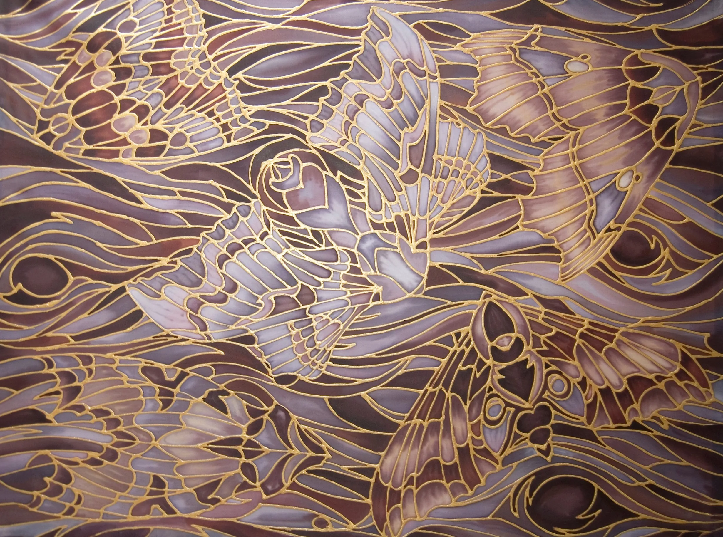Moths on Bark Signed Print - Moths Limited Edition Print- Warm Earthy Butterly Print