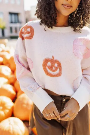 Pumpkin Patch Date Sweater - Ivory