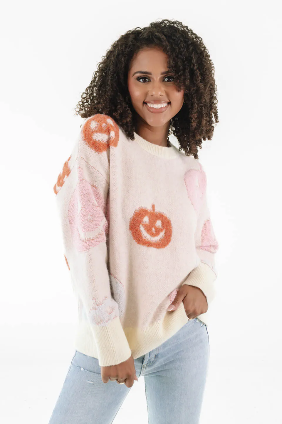 Pumpkin Patch Date Sweater - Ivory