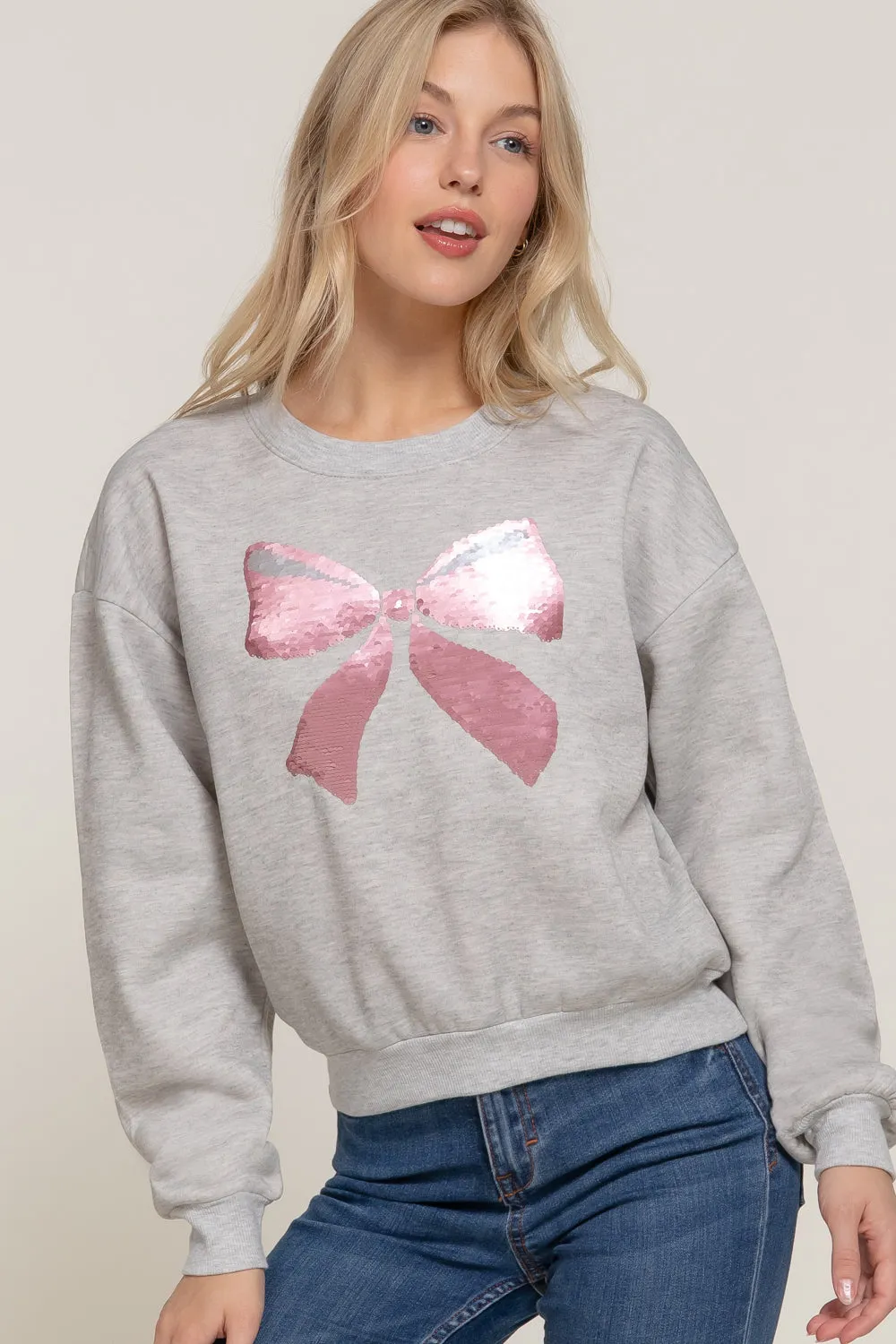 Sequin Bow Pullovers - 2 Colors!