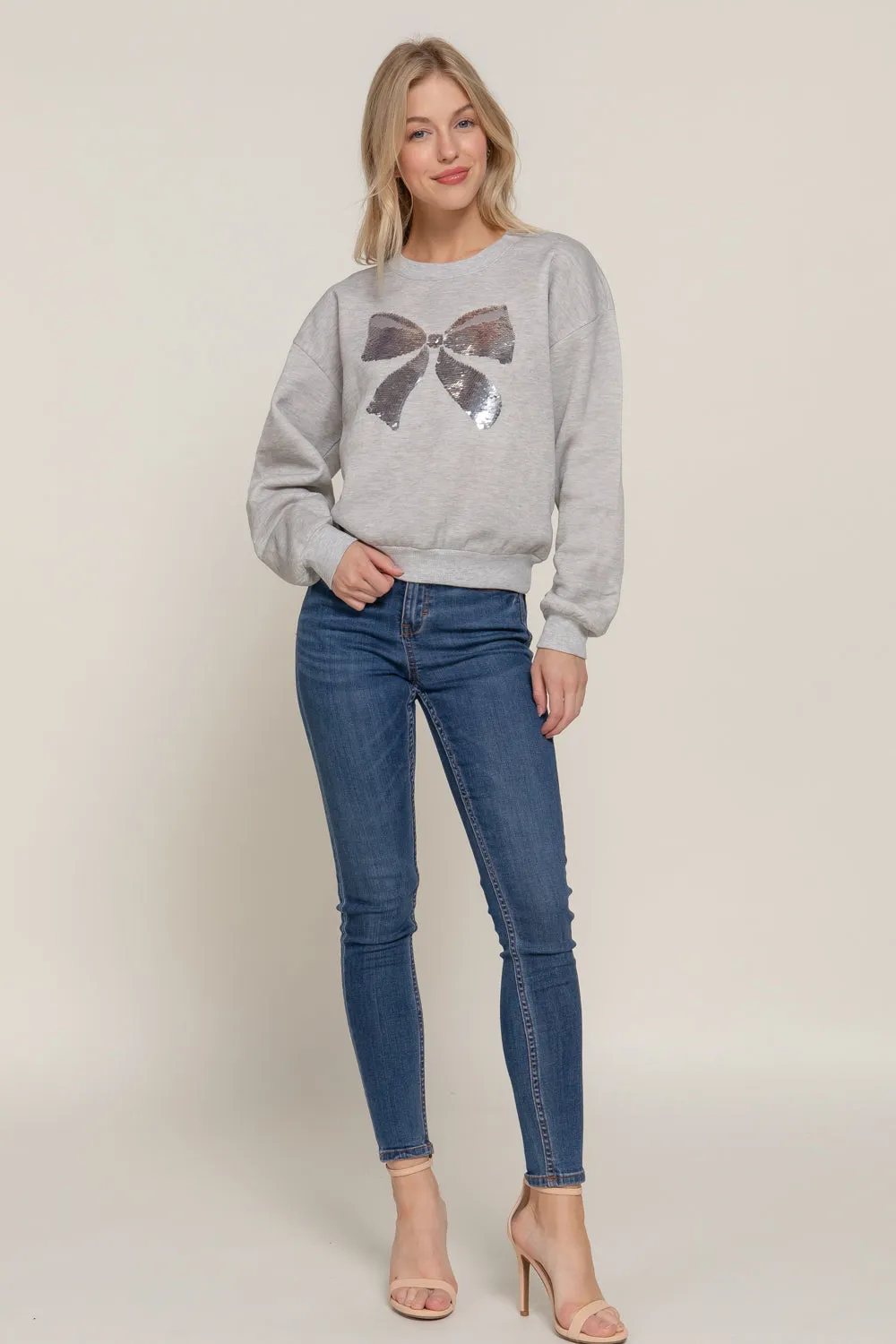 Sequin Bow Pullovers - 2 Colors!