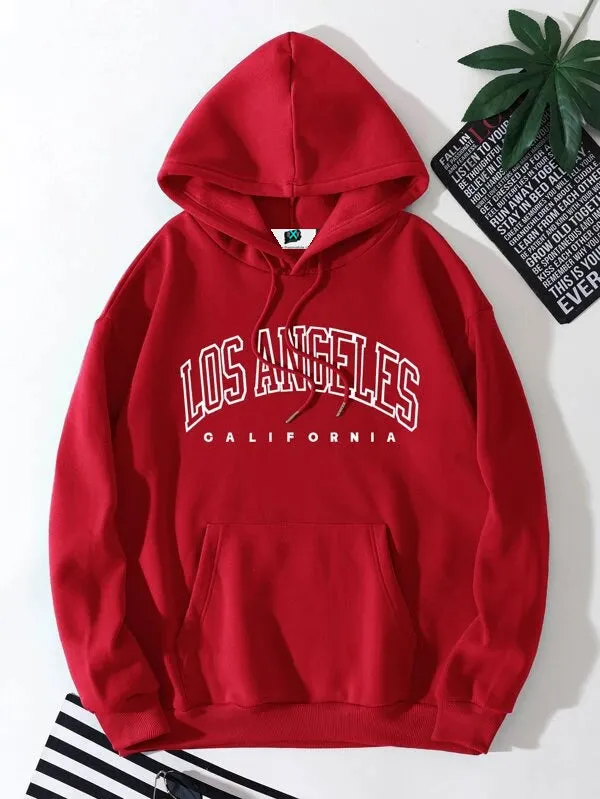 SXV  'LOS ANGELES’ Printed Cool Aesthetic Sweatshirt Hoodie