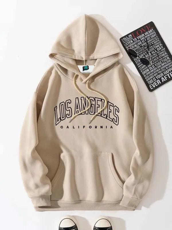 SXV  'LOS ANGELES’ Printed Cool Aesthetic Sweatshirt Hoodie