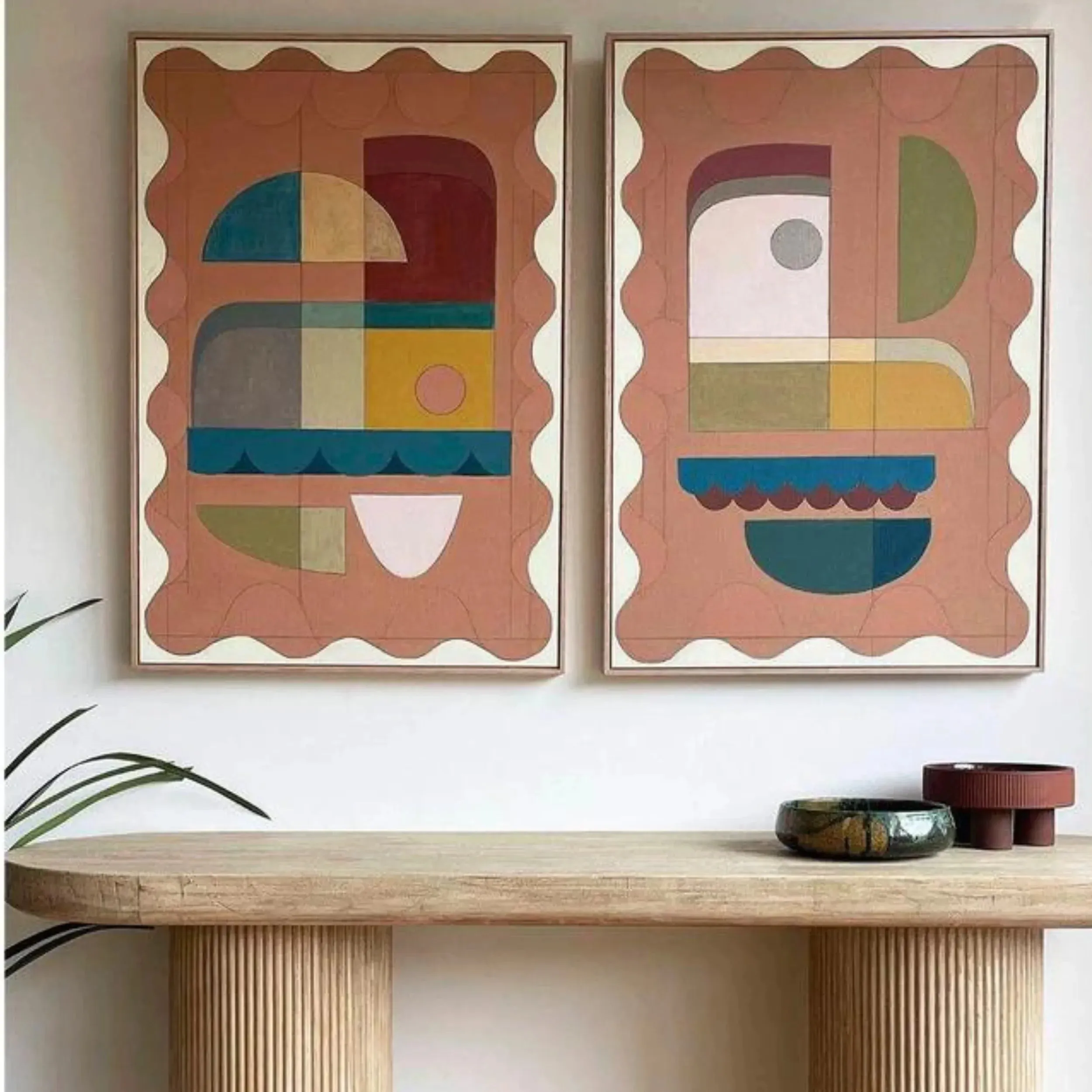 Terracotta Blush Two Canvas Print 76cm x 51cm