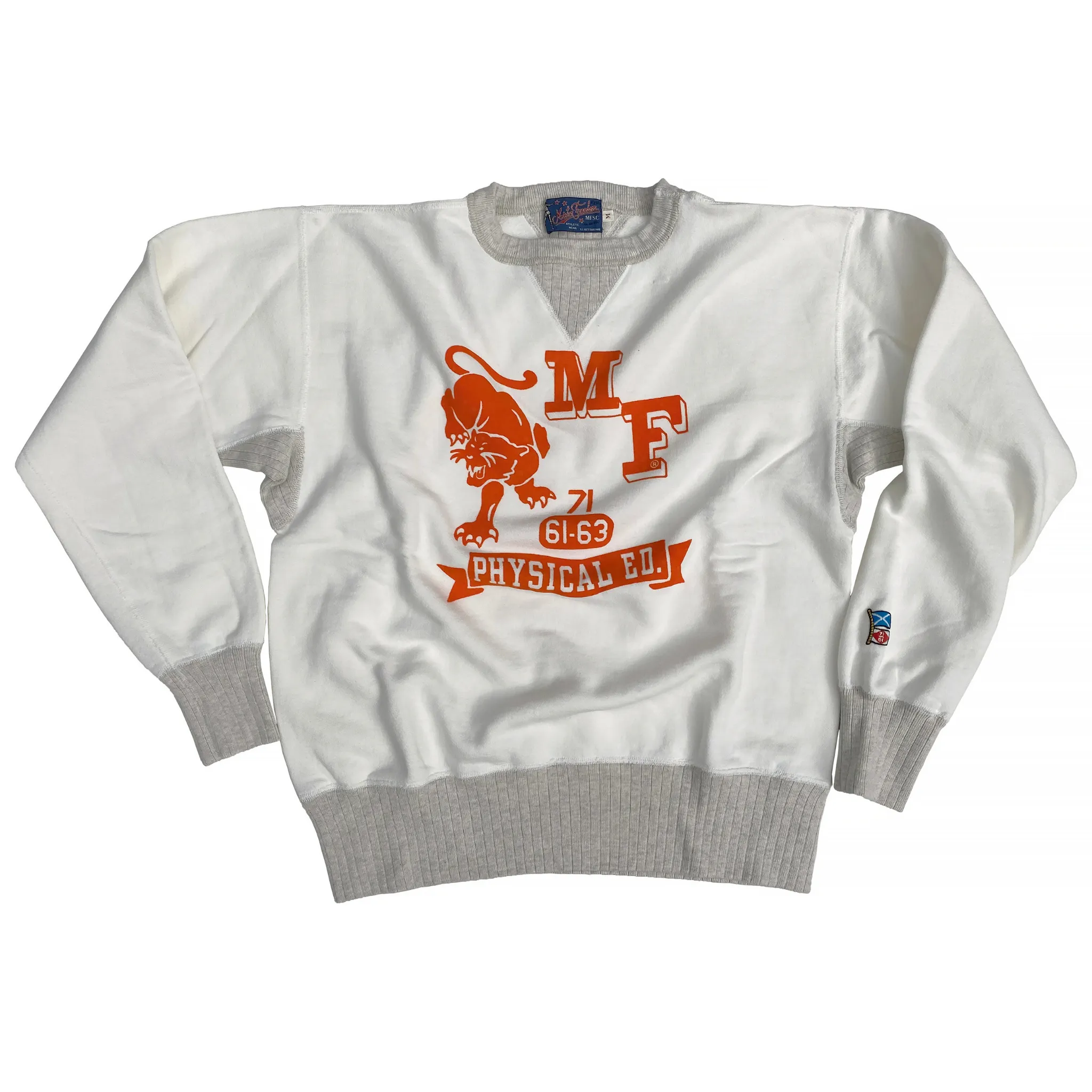 The Medalist Sweatshirt - White "Panther" Flock Print