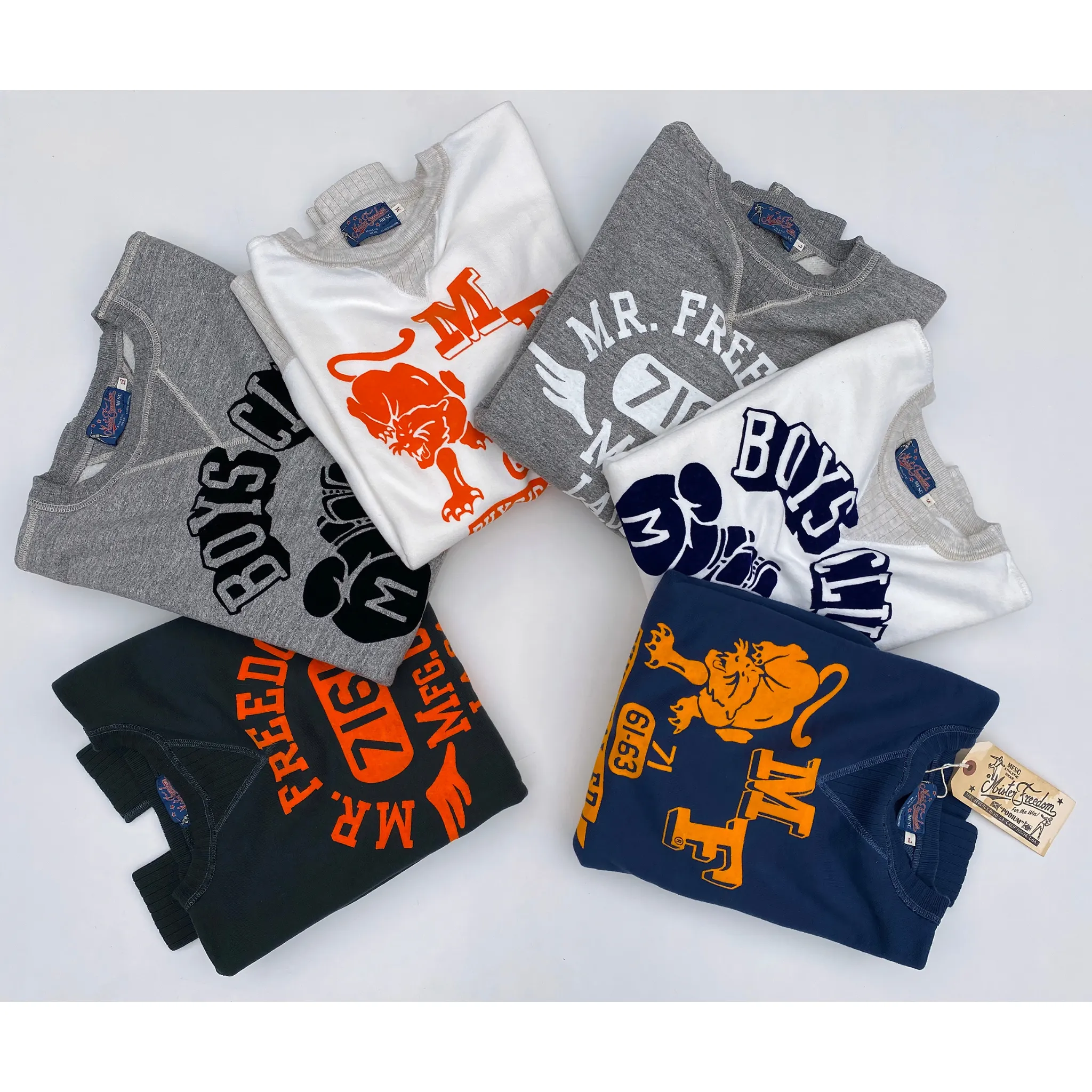 The Medalist Sweatshirt - White "Panther" Flock Print
