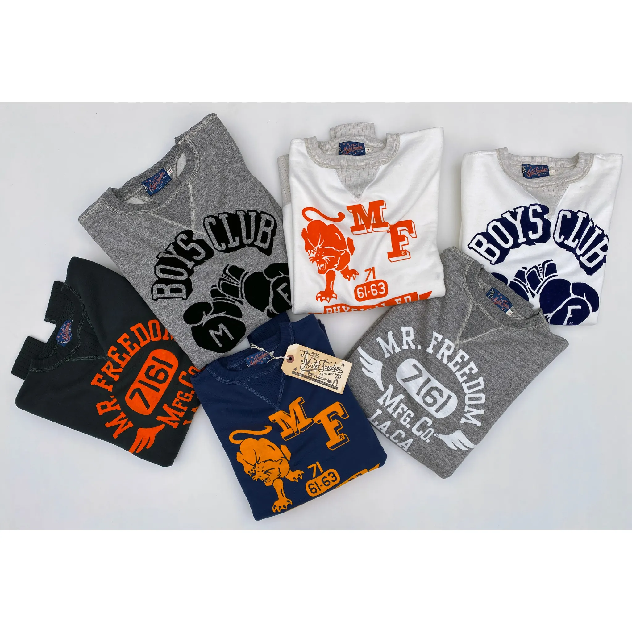 The Medalist Sweatshirt - White "Panther" Flock Print