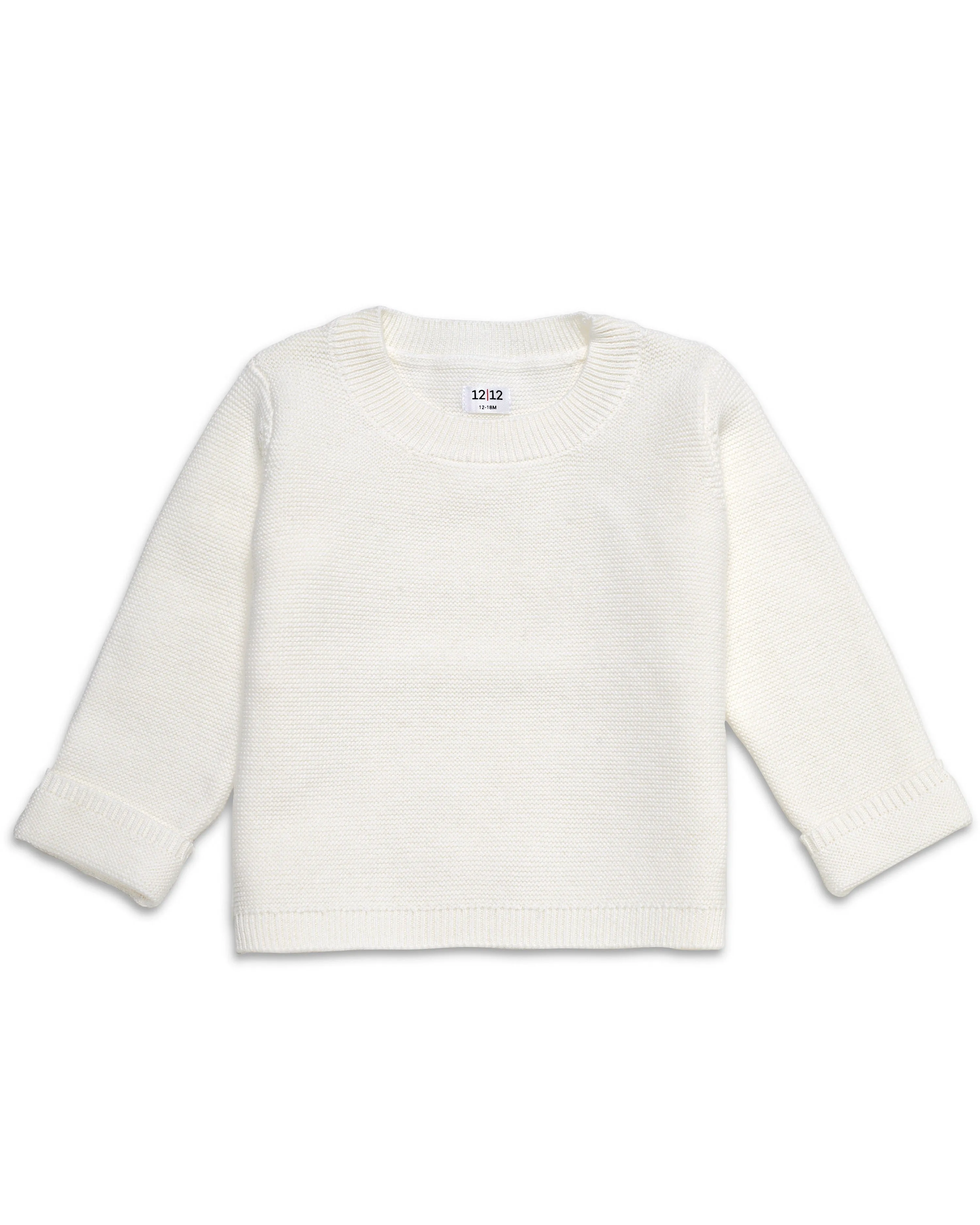 The Organic Garter Stitch Sweater [Cream]