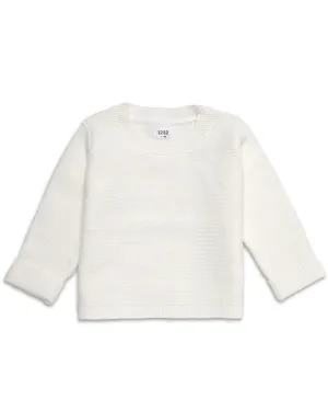 The Organic Garter Stitch Sweater [Cream]