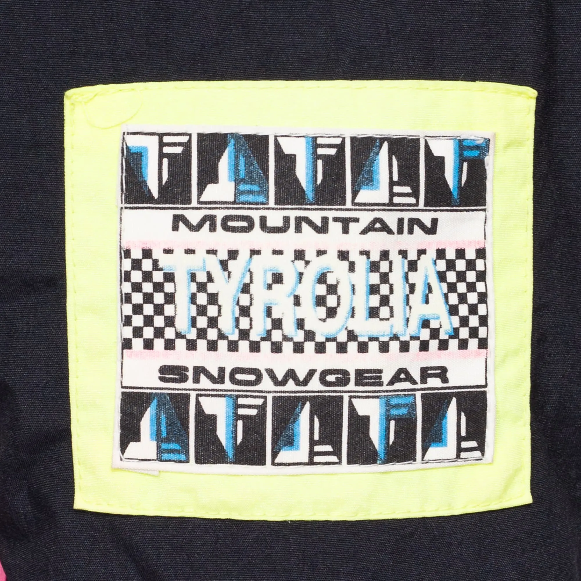 XL 80s Neon Color Block Ski Jacket