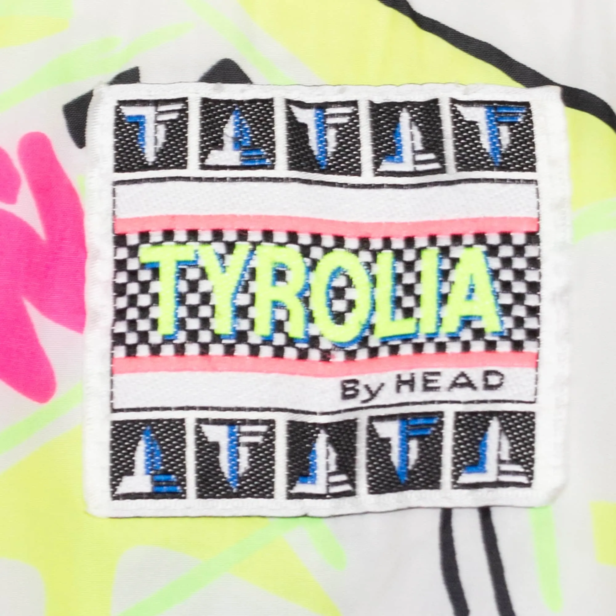 XL 80s Neon Color Block Ski Jacket